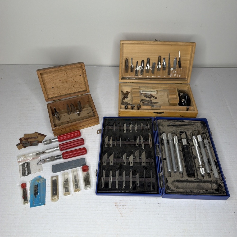 X-ACTO Lot of Tools Blades and Cases Vintage Lot